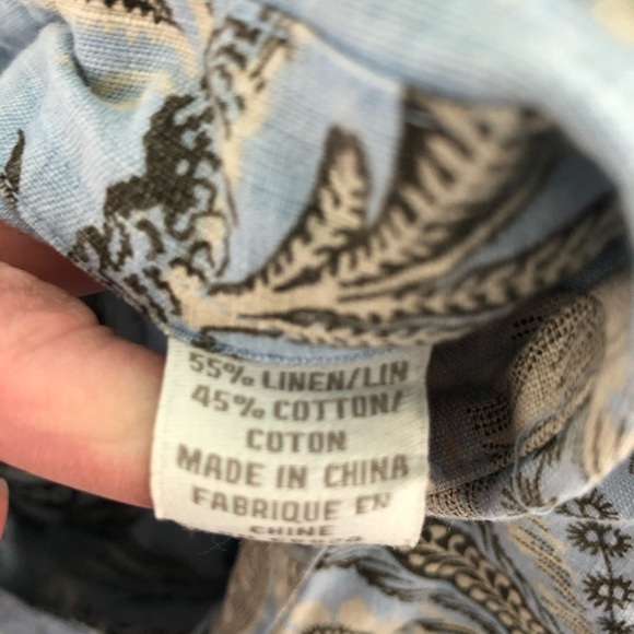 Axis Linen Blend Short Sleeve Button Up Shirt 2XB - Picture 5 of 5